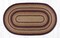 Earth Rugs C-371 Black Cherry / Chocolate / Cream Oval Braided Rug 27" x 45"
